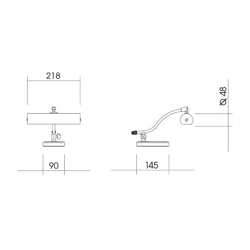 Leuchten Klavier; CLASSIK; geschwungen; Messing poliert; LED, Strip, 6 W; 2700 K, warmweiß