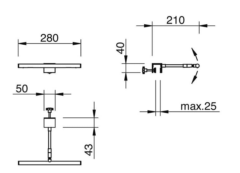 Leuchten Klavier; Rondo; Klemmleuchte; 2 x LED, 3,5 W; 2700 K, warmweiß