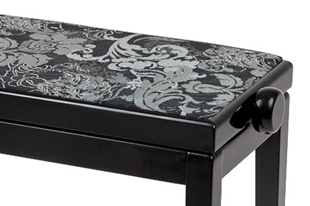 Beethoven-Bank, Beine montiert, stabile Mechanik, Farbe Elfenbein matt