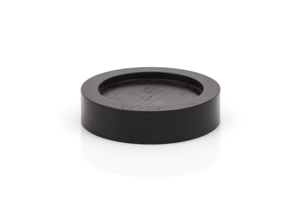 Flügel Untersetzer Holz; schwarz; gerade Form; innen, 80 mm