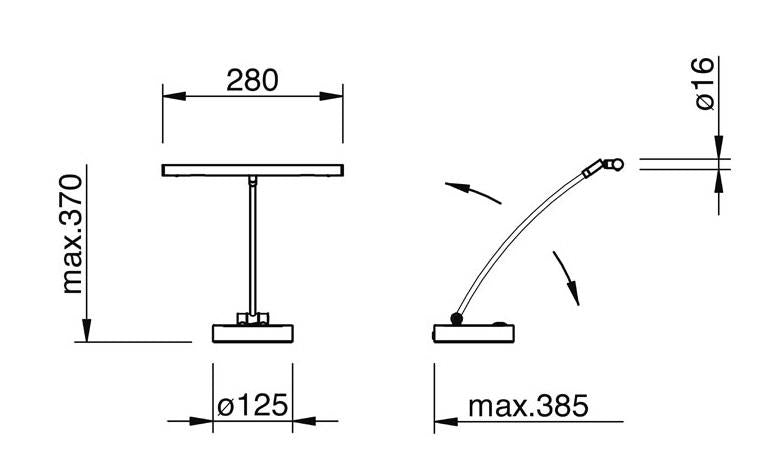 Leuchten Klavier; Rondo; geschwungen; 2 x LED, 3,5 W; 2700 K, warmweiß
