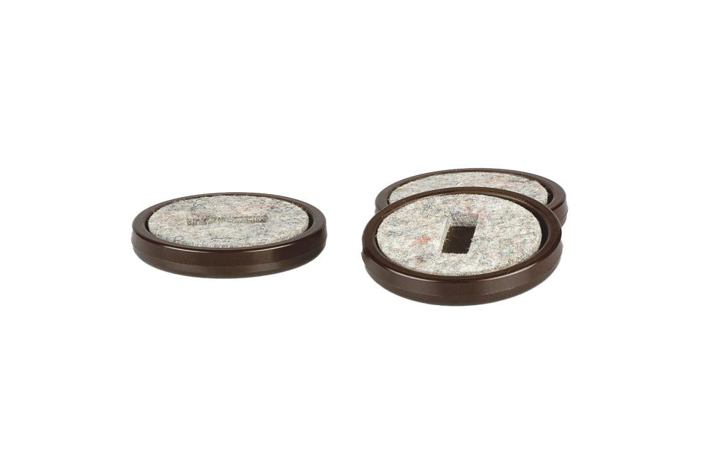 Klavier Untersetzer Kunststoff; mit Filz zur Fixierung der Rolle; innen, 60 mm